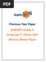 NABARD Grade A Computer IT Officer 2021 Previous Year Paper PDF