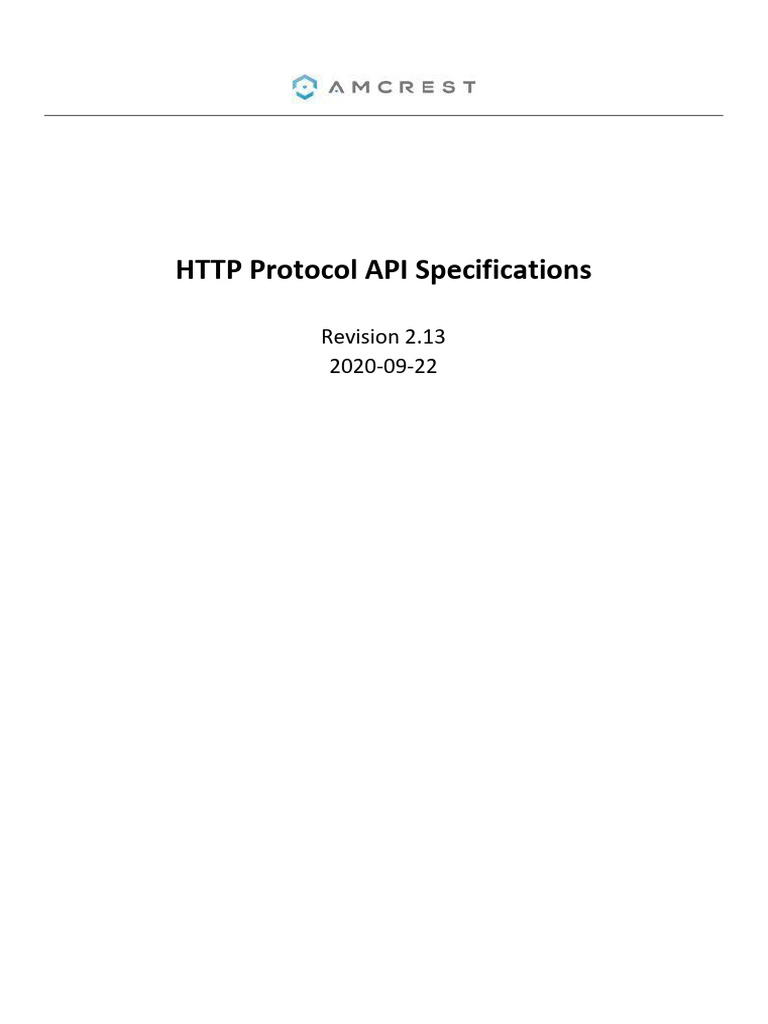 HTTP Protocol API Specs Overview | PDF | Uniform Resource Identifier ...