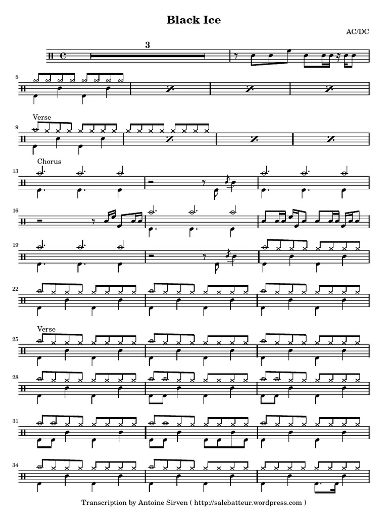 AC/DC BLACK ICE ギタースコア 楽譜 AC/DC Black Ice Lyrics Transcription | PDF | Song Structure