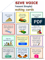 PASSIVE VOICE (Present Simple) - Speaking Cards