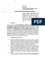 DEMANDA DE RECONOCIMIENTO JUDICIAL DE UNION DE HECHO Culminado