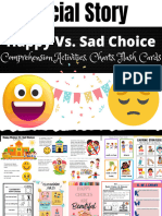Happy vs. Sad Choice: Comprehension Activities, Charts, Flash Cards