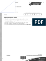 Environmental Systems and Societies Paper 1 Question Booklet SL Spanish