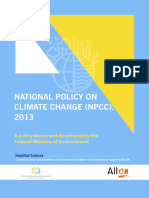National Policy On Climate Change NPCC