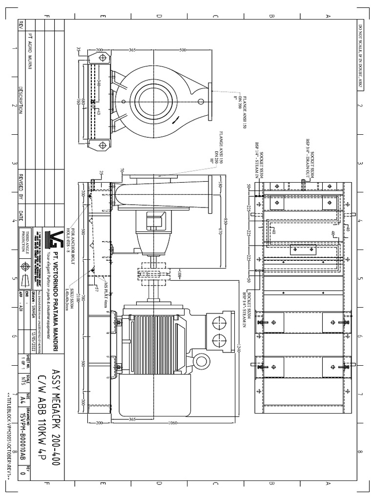 Exp-2&4 Export Pump Gad MCPK 200-400, Abb 110kw 4p, Drip Tray-Non ...