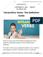 Intransitive Verbs