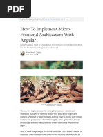 How To Implement Micro-Frontend Architecture With Angular - by Bhargav Bachina - Bachina Labs - Medium