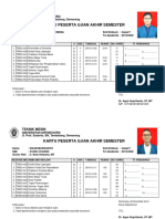 Kartu Peserta Ujian Akhir Semester: Teknik Mesin