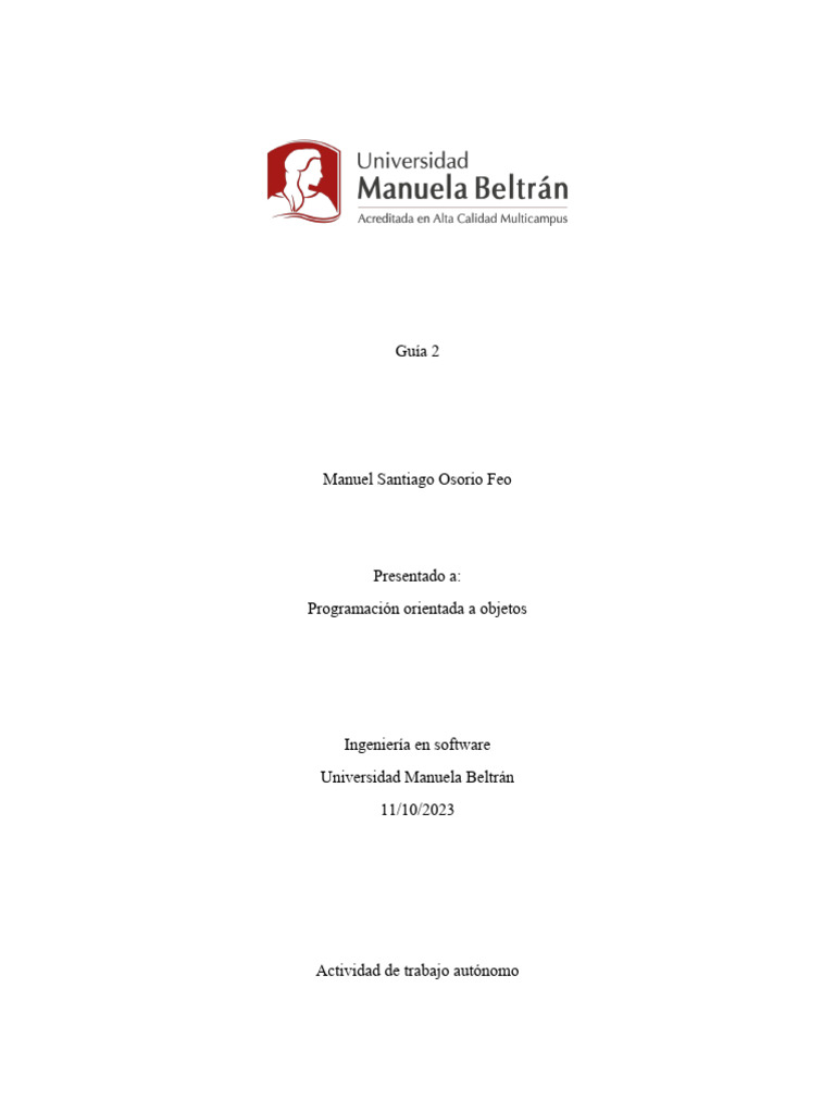 Poo Trabajo 2 | PDF | Object Oriented Programming | Learning