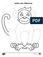 BR A 46 Desenhe Um Macaco Atividade de Controle de Lpis - Ver - 1