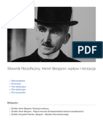 Slownik Filozoficzny Span Langfrhenri Bergsonspan Wplyw I Recepc