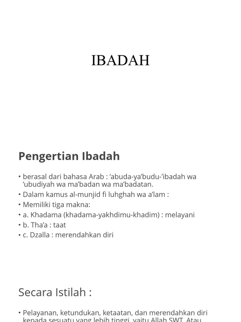 IBADAH | PDF