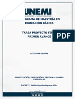 Tarea Primer Avance Del Proyecto Final