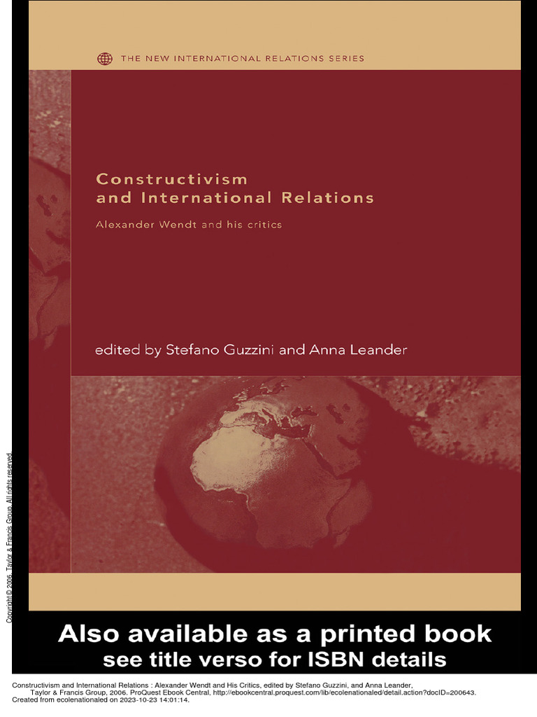 Constructivism and International Relations Alexand... (Book Cover) PDF