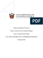 Título Tercero - de Las Autoridades Municipales