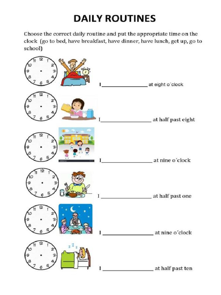 What Time Is It Exercises Pdf