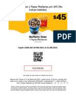 Mcflurry Oreo Y Papas Medianas Por $45 (No Incluye Bebidas) : M203R0U0G