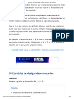 Ejercicios de Desigualdades Lineales Resueltos - RESUELTOS