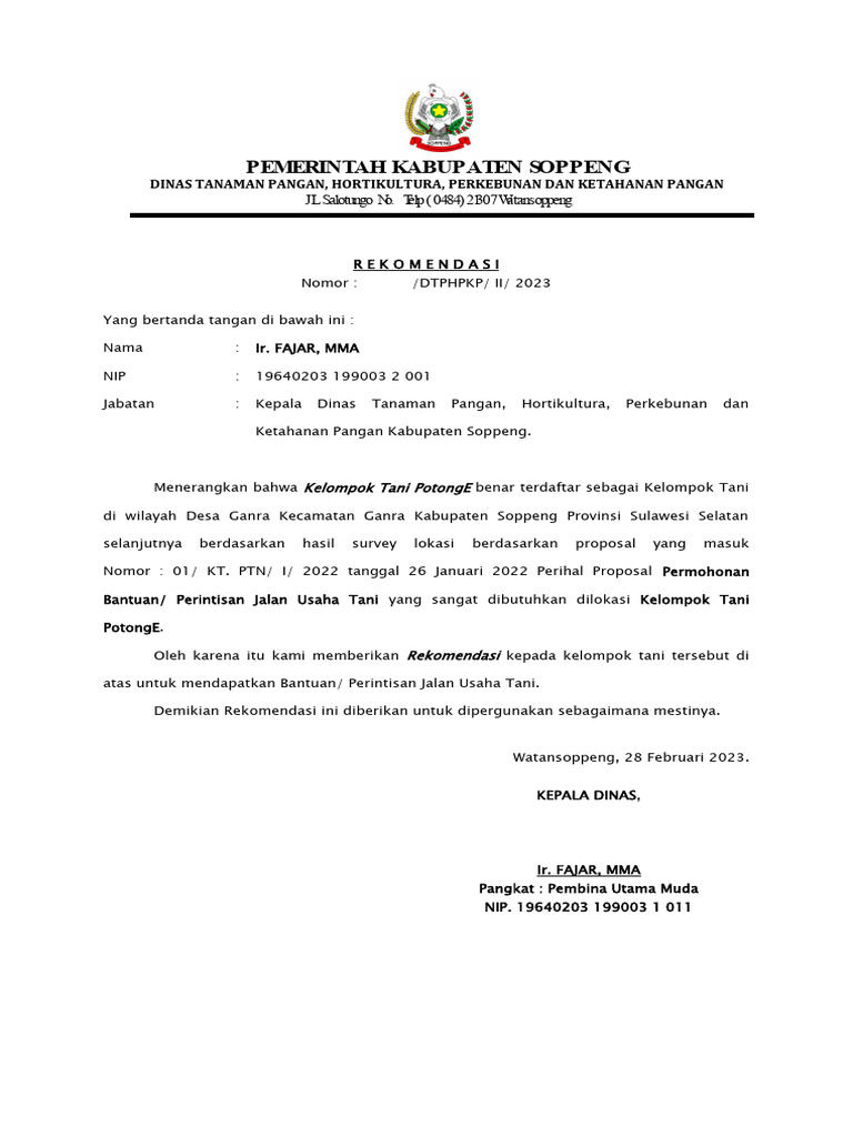 Rekomendasi Proposal Pdf