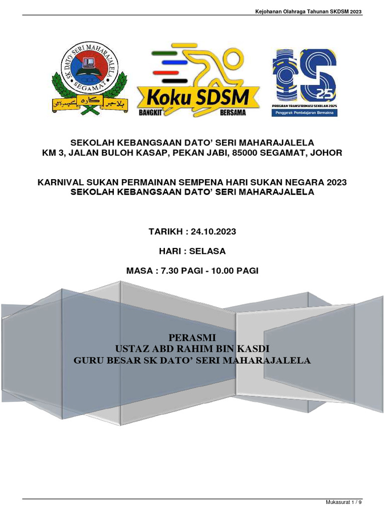 KK Karnival Sukan 2023 | PDF