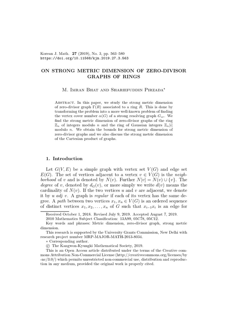 On strong metric dimension of zero-divisor graphs of rings | PDF ...