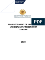 Plan de Trabajo Simulacro Lluvias 2023