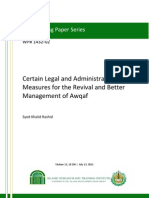 Certain Legal and Administrative Measures For The Revival and Better Management of Awqaf
