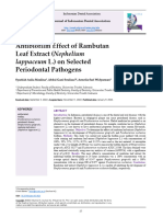 Antibiofilm Effect of Rambutan Leaf Extract (Nephelium Periodontal Pathogens