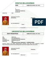 Universitas Mulawarman: Bukti Registrasi