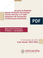 Consejo Técnico Escolar Octubre Contestado