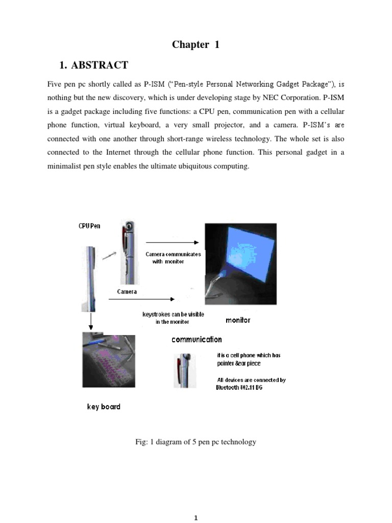 P-ISM: The Future of Pen PC Technology | PDF | Central Processing Unit ...