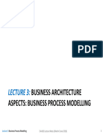 Business Architecture Aspects: Business Process Modelling