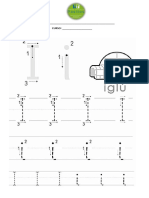 NOMBRE: - FECHA: - CURSO: - Practique El Trazo de La I-I