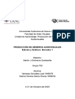 Producción de Géneros Audiovisuales Edición y Gráficos Borrador 1