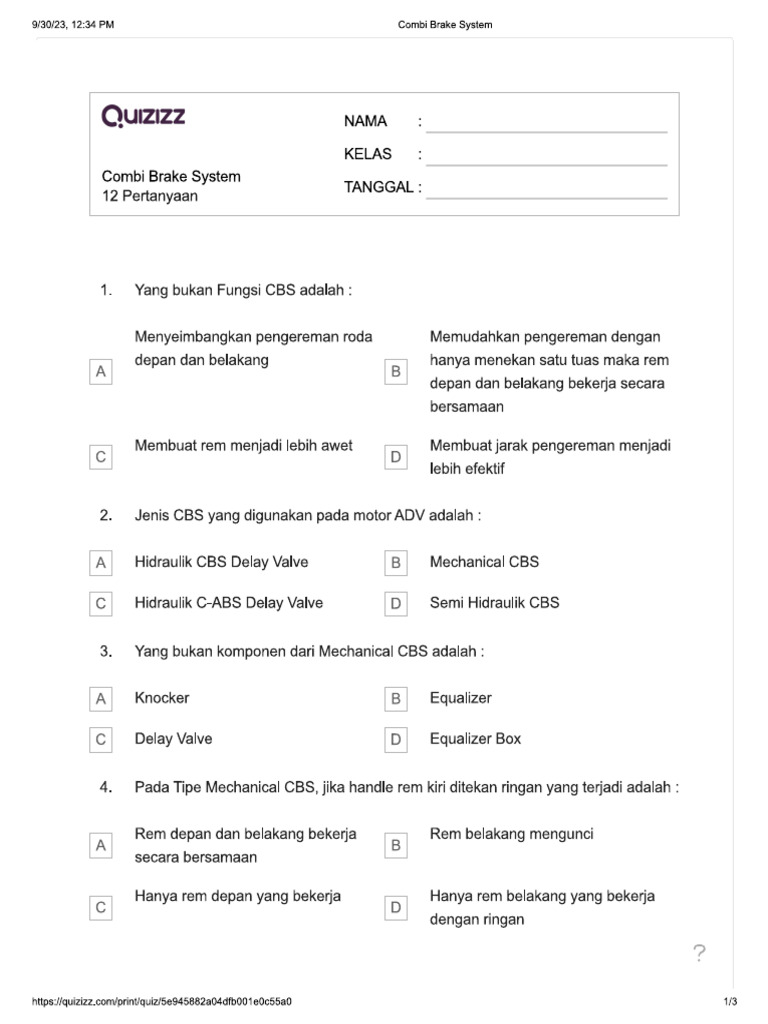 Soal CBS | PDF