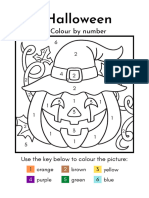 Halloween Pumpkin Worksheet in Green Illustrative Style