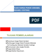 Sistem Penentuan Harga Pokok Variabel (Variable Costing)