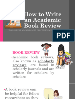 How To Write An Academic Book Review.1stLesson