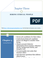 Chapter 3 - Hiring Ethical People