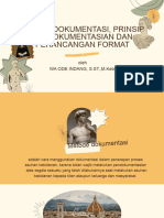 Metode Dokumentasi, Prinsip Pendokumentasian Dan Perancangan Format