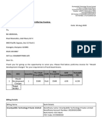 Proforma Invoice - Mould Development Charges
