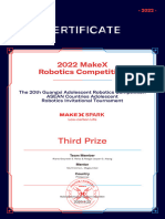 Third Prize: 2022 Makex Robotics Competition
