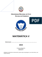 2023-9-12 - Colegio Martín Zapata - Matemática V - Cuadernillo de Matemática V - 2023