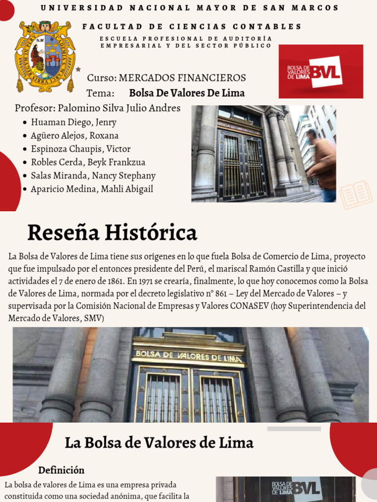 Historia y Funciones de la BVL | PDF | Bolsa | Bolsa de Valores