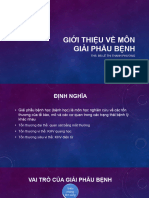 Giải Phẫu Bệnh Giới Thiệu Về Môn: Ths. Bs Lê Thị Thanh Phương