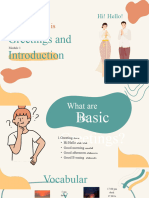 Basic Greetings and Introduction