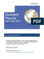 Quarterly Results: April-June 2011