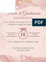 Invitación Virtual Fiesta de Graduación Delicada Femenina Rosa