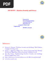 Database Security and Privacy UNIT - III - PPT