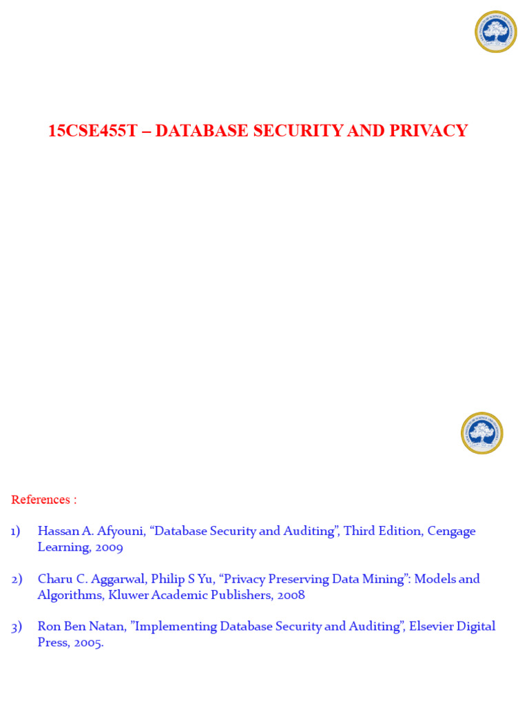 Database Security and Privacy Overview | PDF | Security | Computer Security